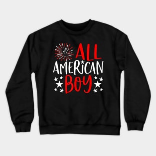 4th of July Family Matching Shirts All American Boy Crewneck Sweatshirt